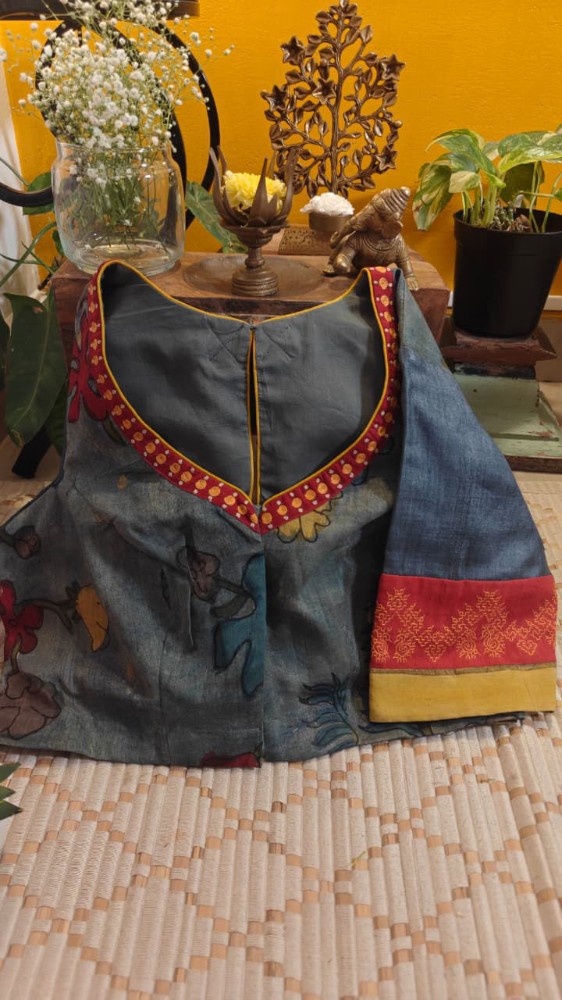 Picture of English Blue Kalamkari, Chanderi