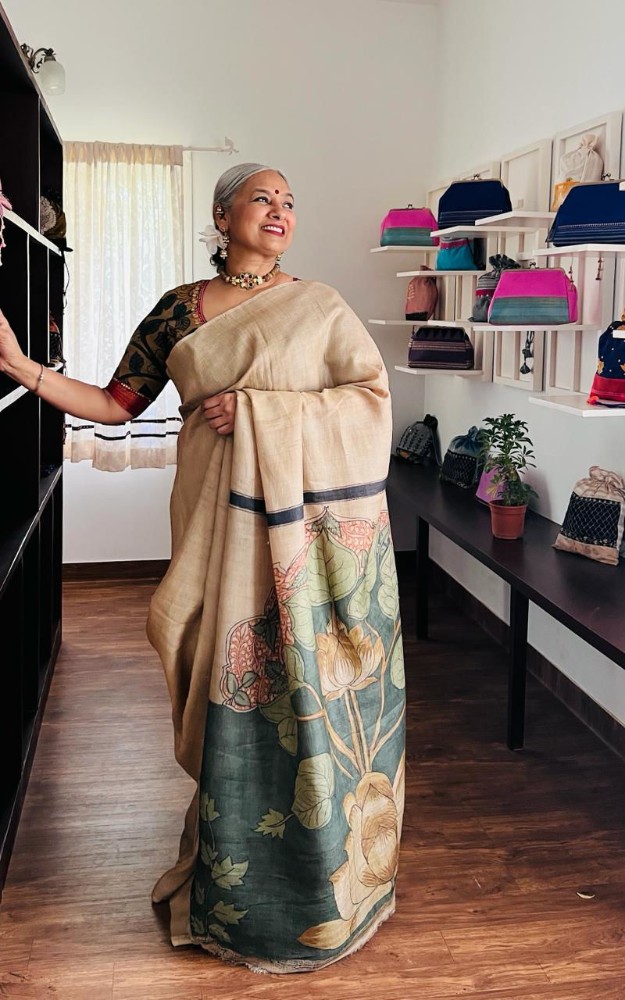 Picture of Pichwai in Sage -tussar silk
