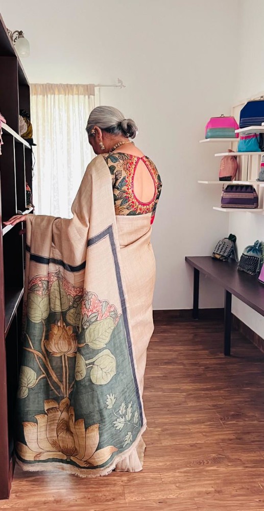 Picture of Pichwai in Sage -tussar silk